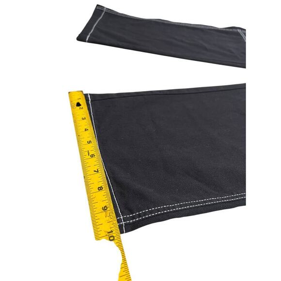 H&M DIVIDE Women’s Black Twill Loose‎ Cargo Pants - Wide Leg White Stitching - 8 - Picture 7 of 7